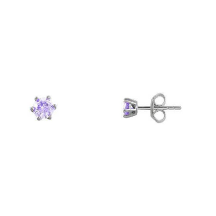 Ohrstecker Damen "Multicolor" Silber Krappe Lavendel