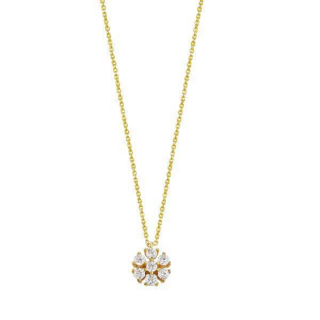 Kette Damen "Silver Circle" Silber goldfarben