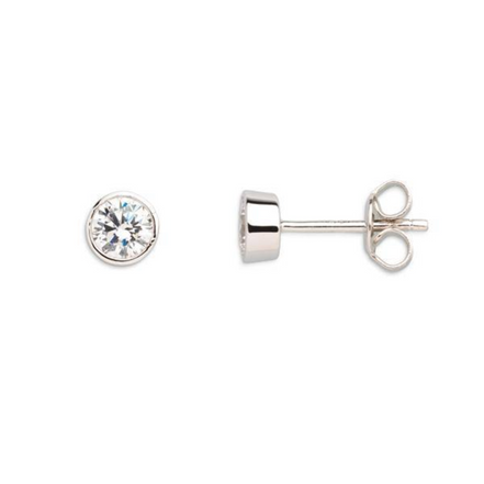 Ohrstecker Damen "Silver Circle" Silber