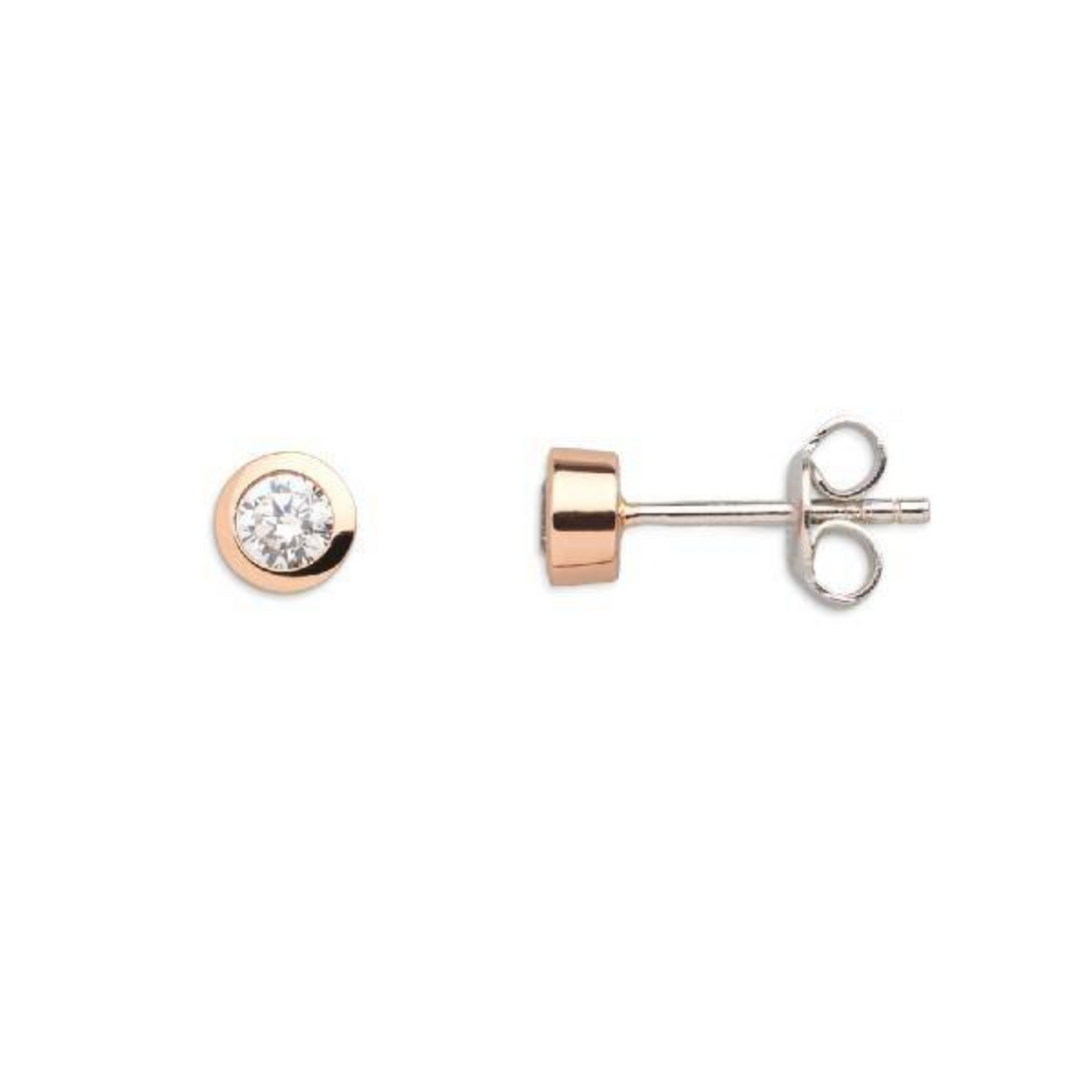 Ohrstecker Damen "Silver Circle" Silber Roséfarben XS7
