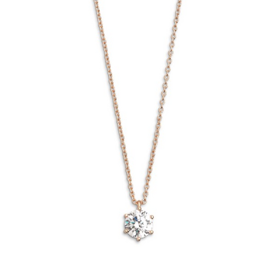 Kette Damen "Silver Circle K" rosèfarben