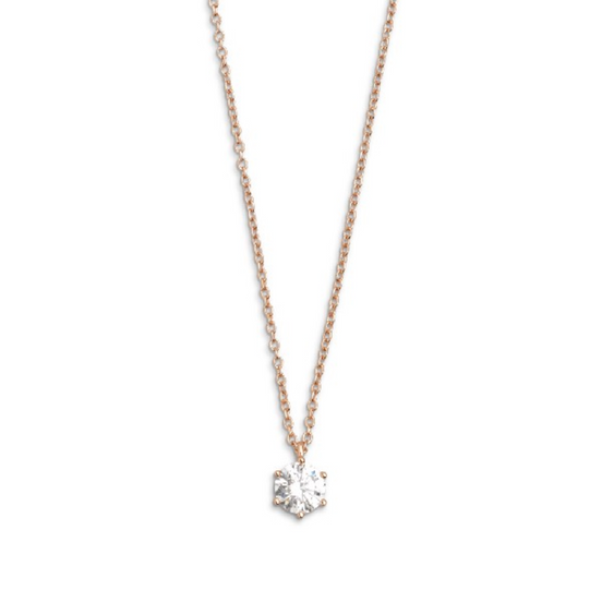 Kette Damen "Silver Circle K" rosèfarben