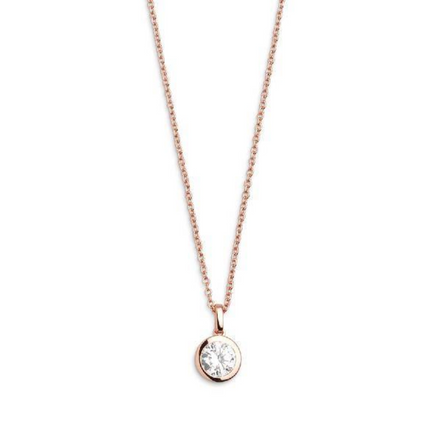 Kette mit Anhänger Damen "Silver Circle" Silber Roséfa