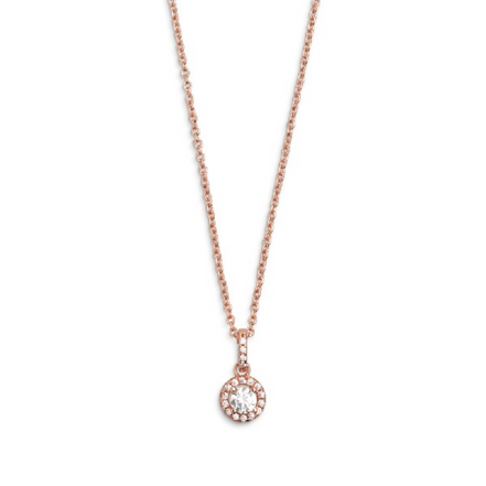Kette Damen "Silver Circle K" rosèfarben