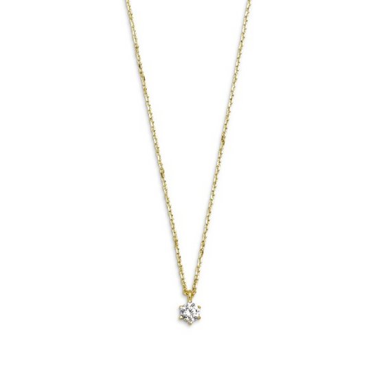 Kette Damen "Silver Circle K" 4mm goldfarben