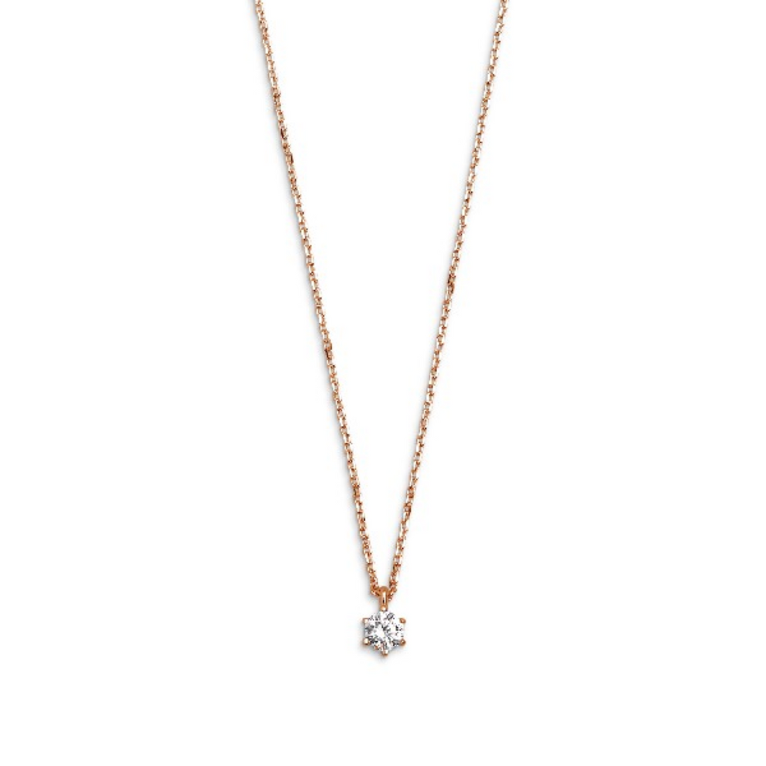 Kette Damen "Silver Circle K" 4mm rosèfarben