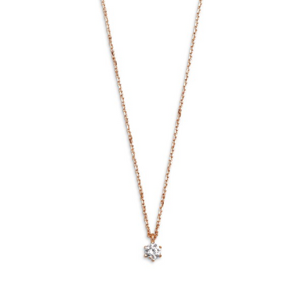 Kette Damen "Silver Circle K" 4mm rosèfarben