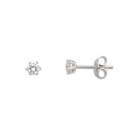 Ohrstecker Damen "Silver Circle K" 3,5 mm silberfarbe