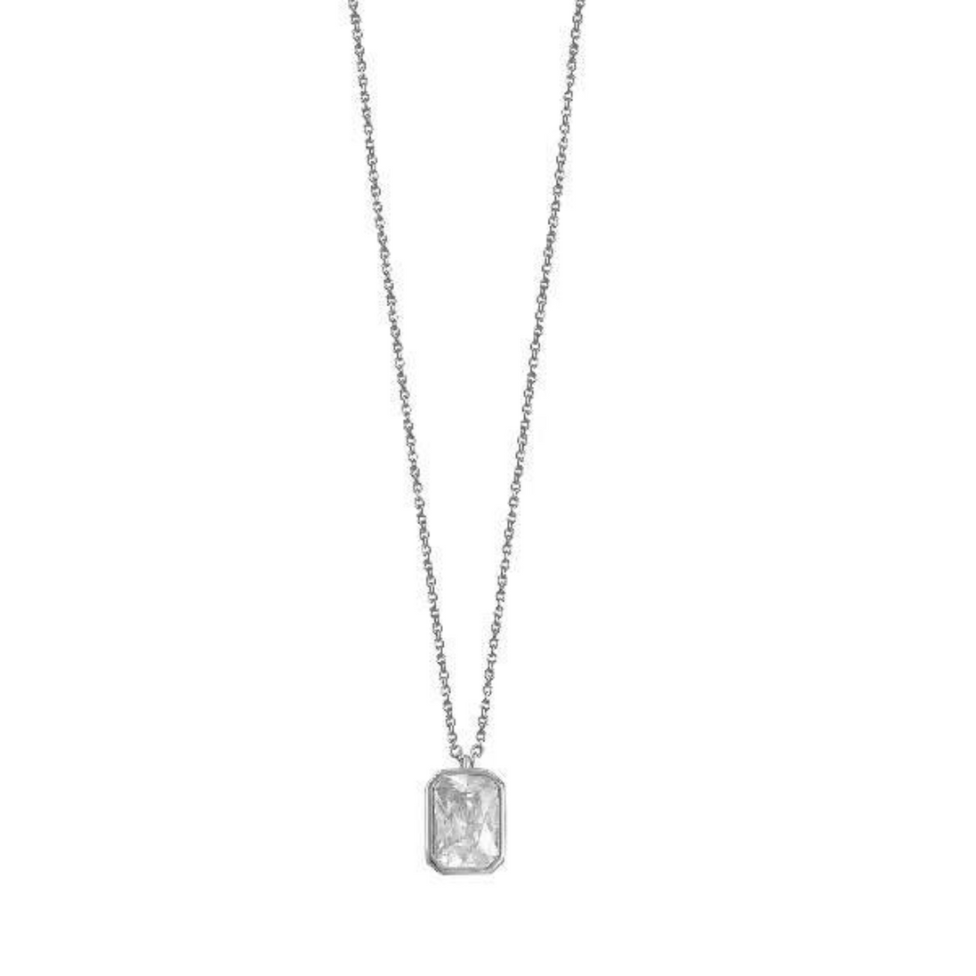 Kette mit Anhänger Damen "Silver Circle" Silber