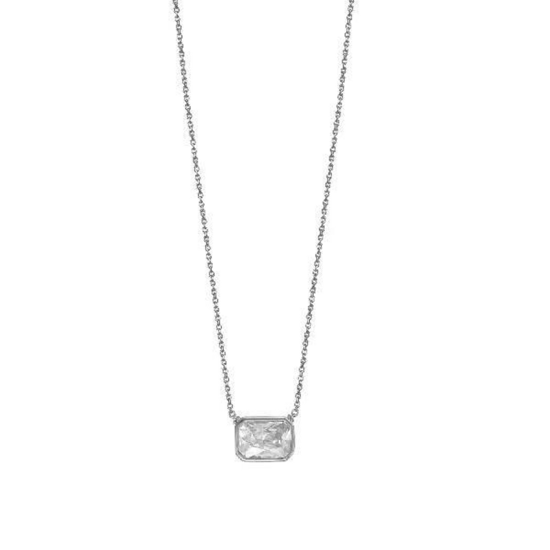 Kette mit Anhänger Damen "Silver Circle" Silber