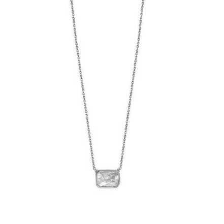 Kette mit Anhänger Damen "Silver Circle" Silber