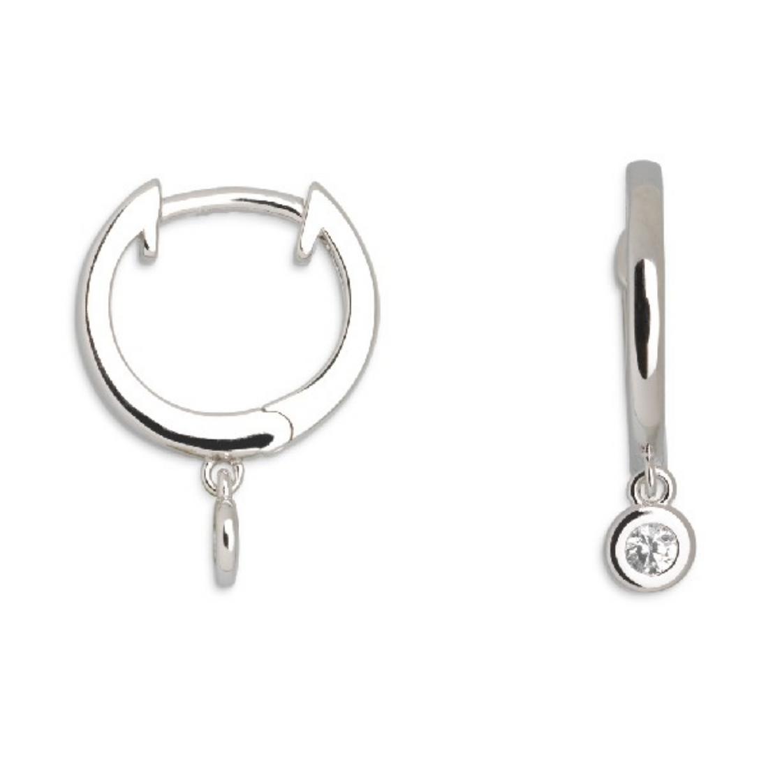 Creolen Damen "Modern Classic" silberfarben
