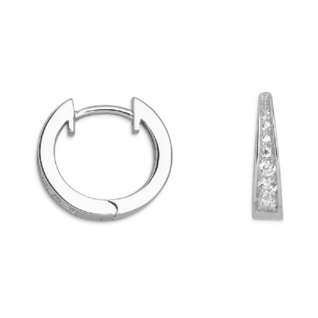 Creolen Damen "Modern Classic" silberfarben