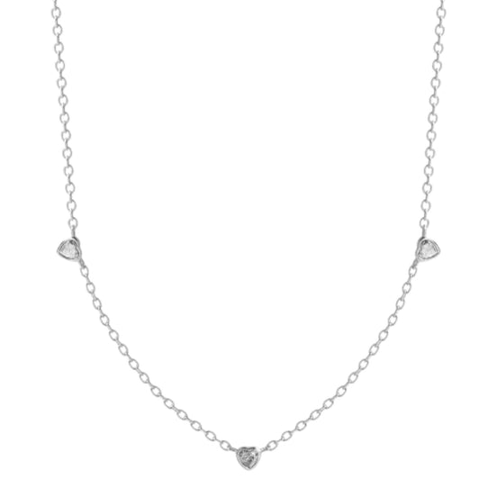 Herz-Kette Damen "Adore" Silber, Zirkonia