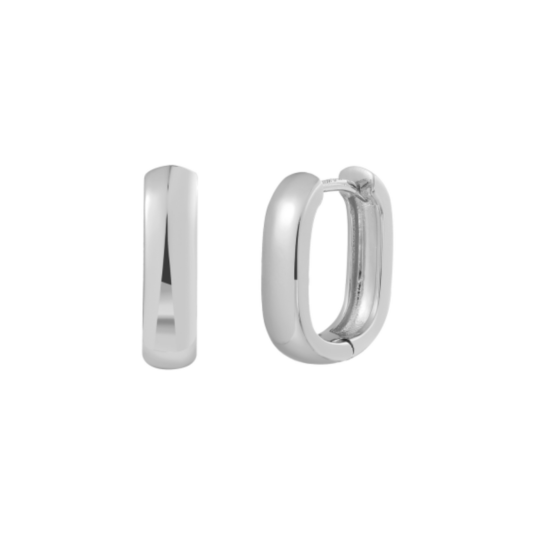 Creolen Damen "Link Mini" silberfarben