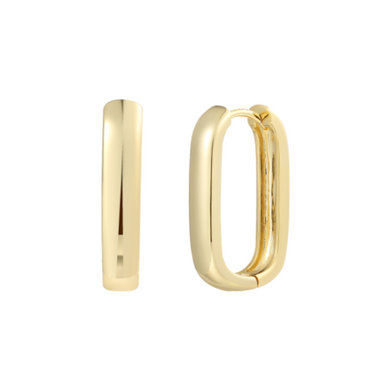 Creolen Damen "Link Medium" goldfarben