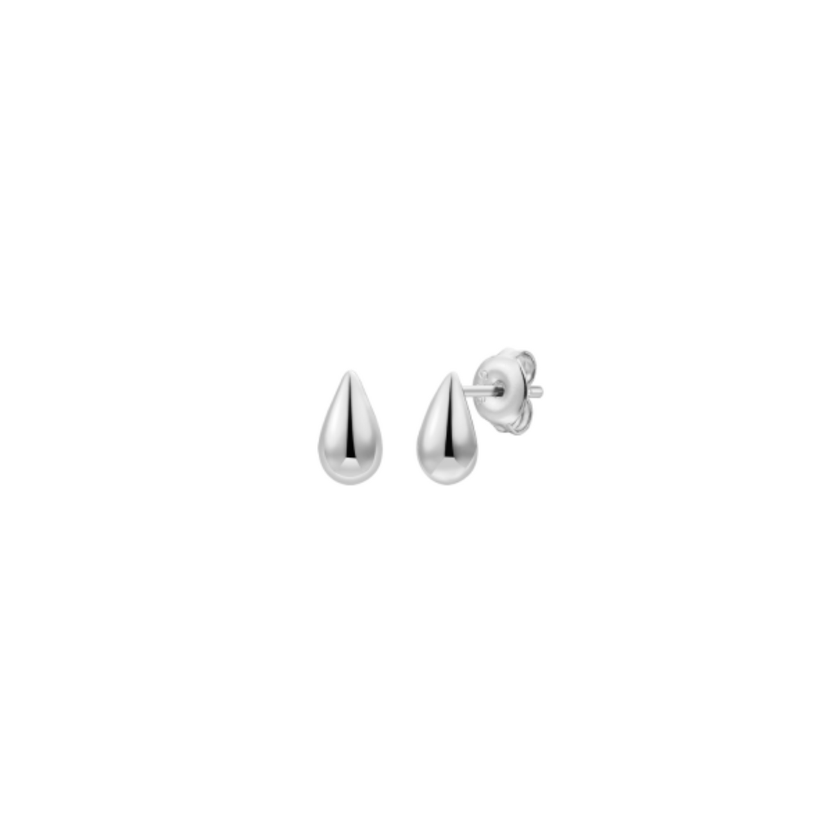 Ohrstecker Rain Tropfen Silber