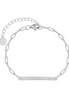 Armband Tag mit Platte Silber Zirkonia