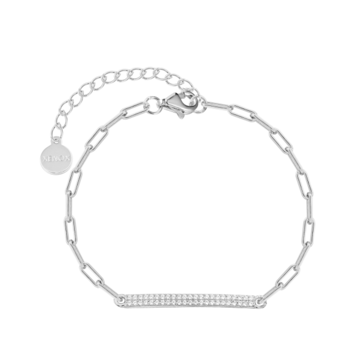 Armband Tag mit Platte Silber Zirkonia