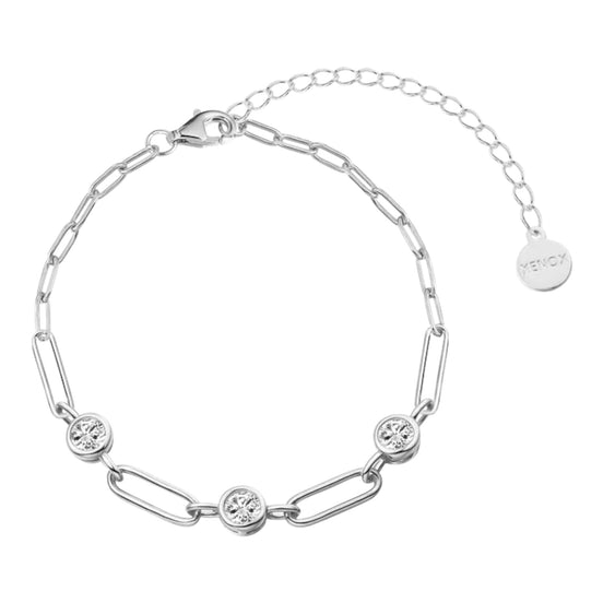Gliederarmband silber Zirkonia