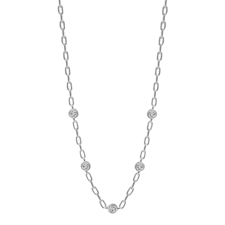 Ankerkette silber Zirkonia