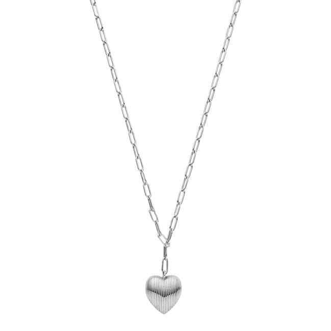 Gliederkette Herzanhänger silber