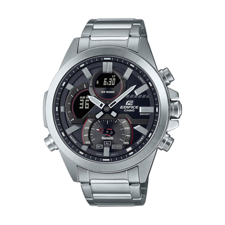 Uhr Herren "Edifice" Edelstahl, silber, schwarz ECB-30