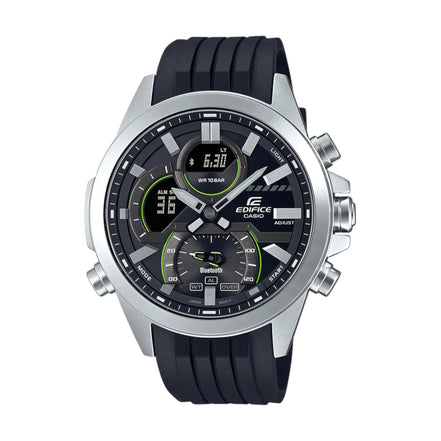 Uhr Herren "Edifice" Resin-Armband, Edelstahl, silber