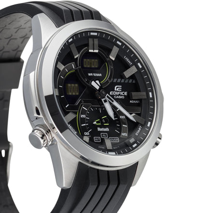 Uhr Herren "Edifice" Resin-Armband, Edelstahl, silber