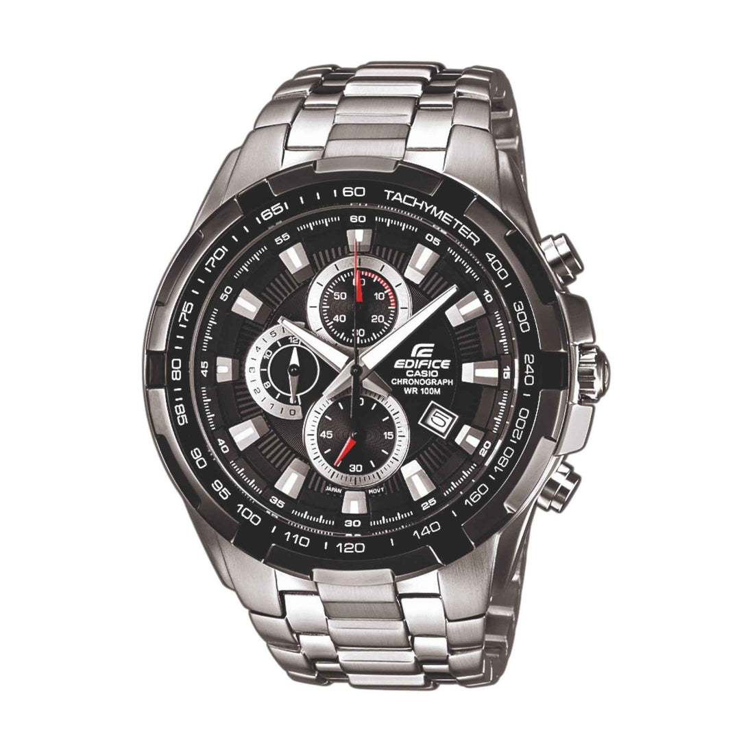 Uhr Herren "Edifice" Edelstahl, silber, schwarz EF-539