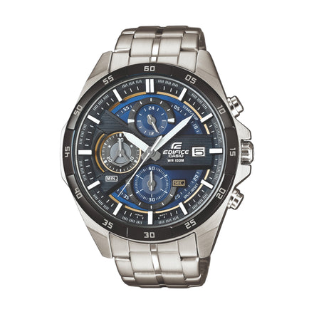 Uhr Herren "Edifice" Edelstahl, silber, schwarz, blau