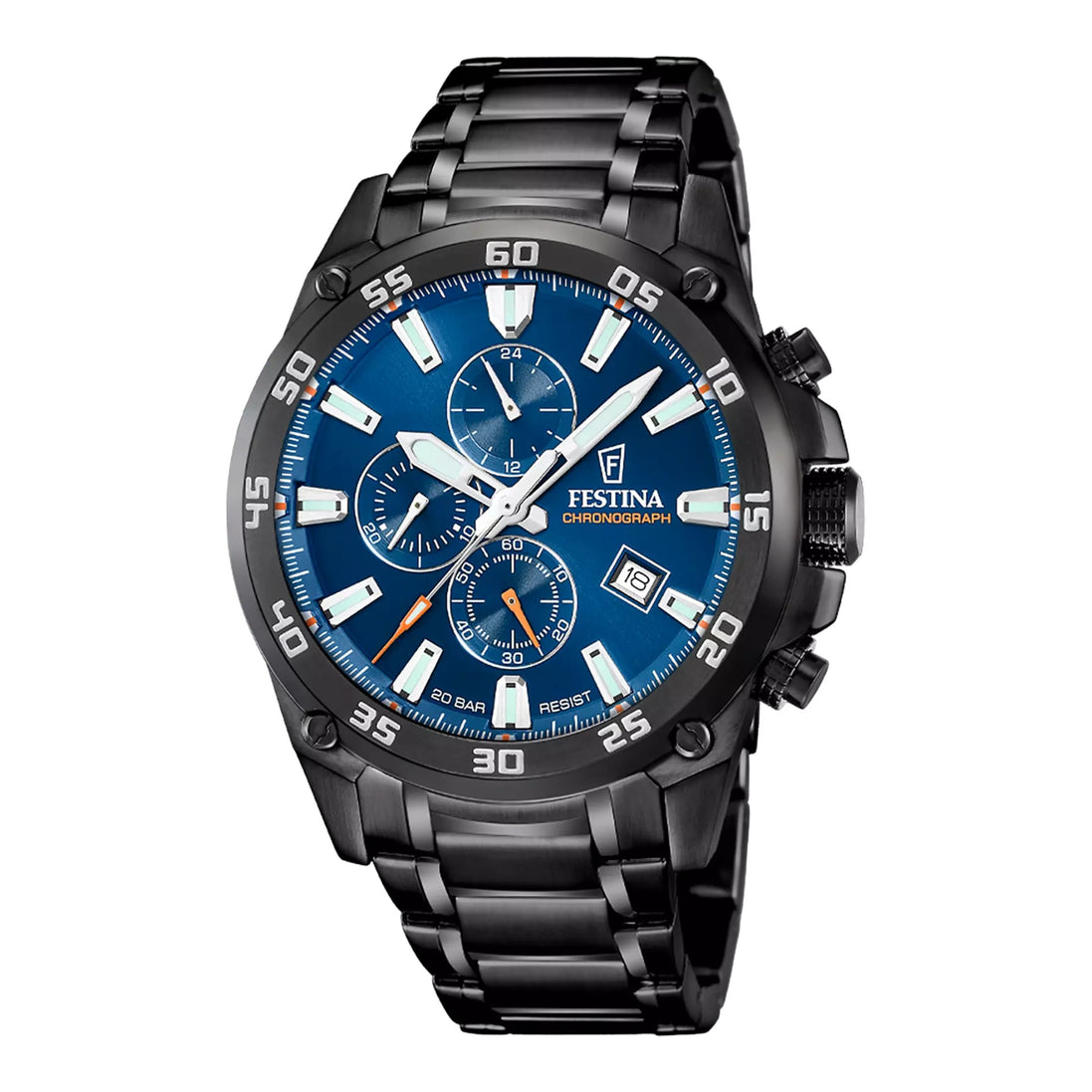 Herrenuhr blau schwarz