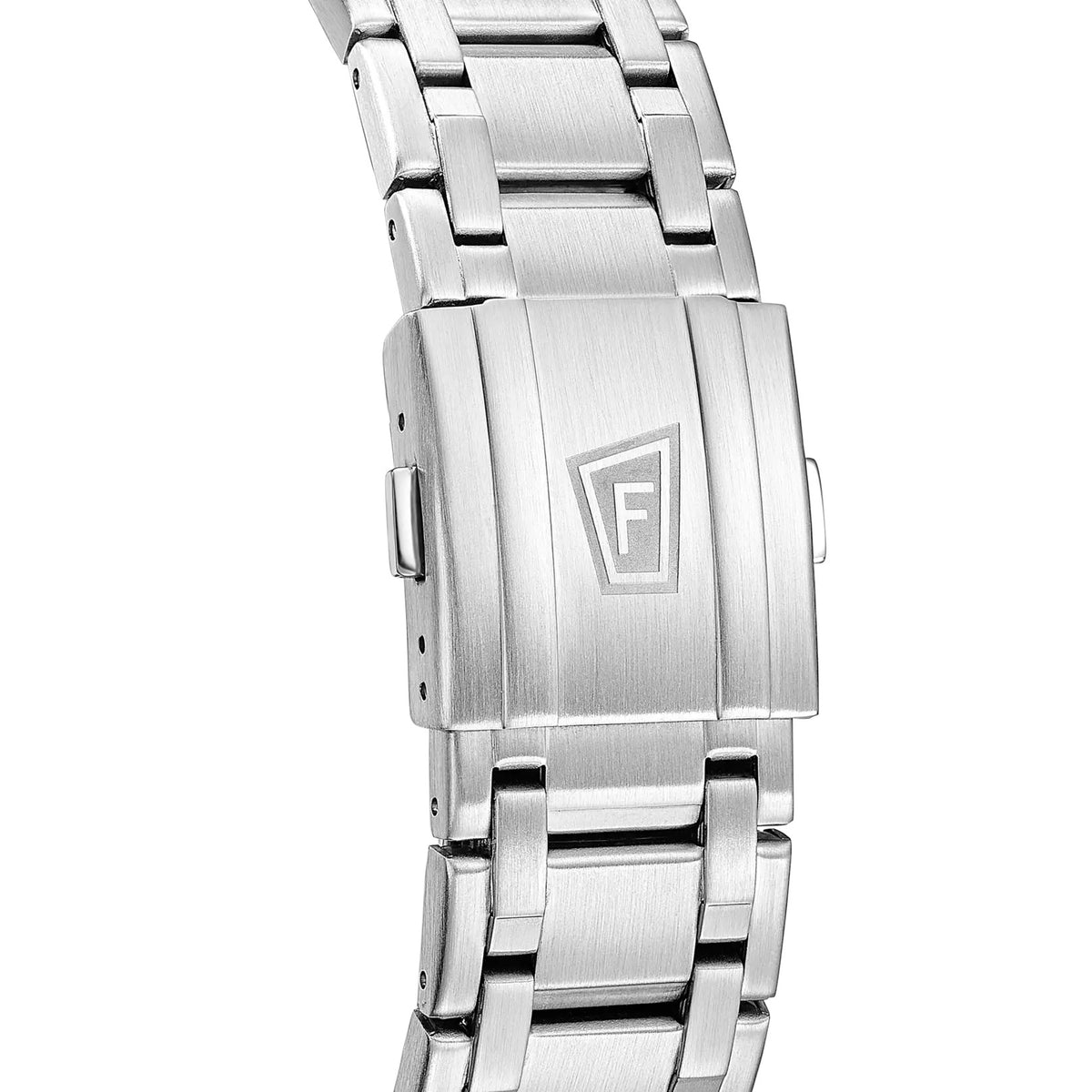 Herrenuhr Chrono Bike Edelstahl, weiß/blau