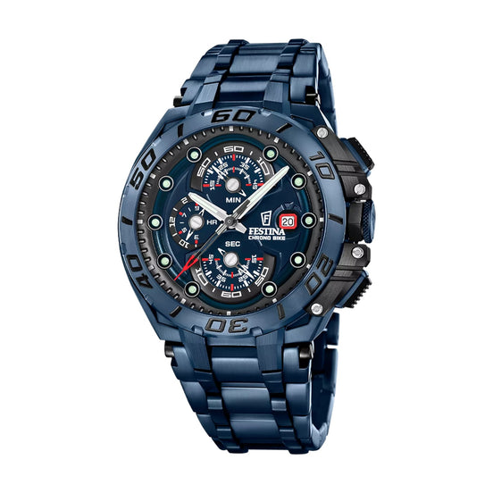 Herrenuhr Chrono Bike Spezialausgabe blau
