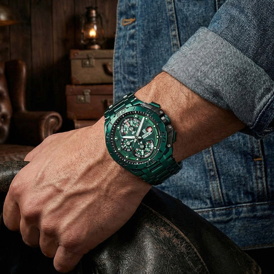 Herrenuhr Chrono Bike Spezialausgabe grün