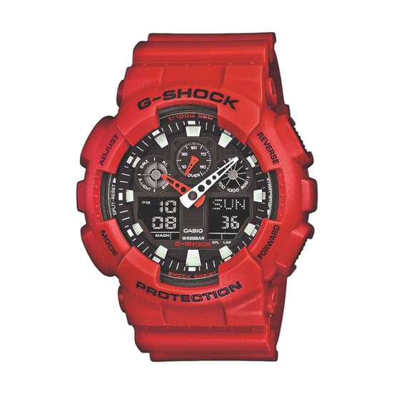 Uhr Herren "G-Shock" Resin-Armband, rot, schwarz GA-10