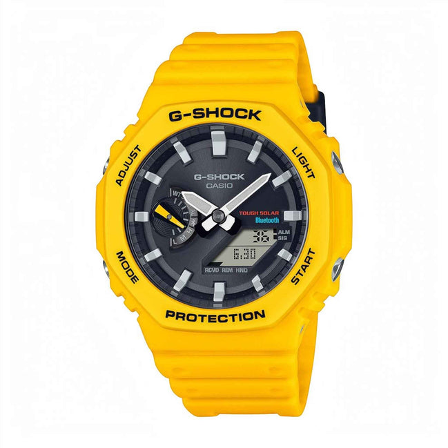 Uhr Herren "G-Shock" Resin-Armband, gelb, schwarz GA-B
