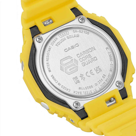 Uhr Herren "G-Shock" Resin-Armband, gelb, schwarz GA-B
