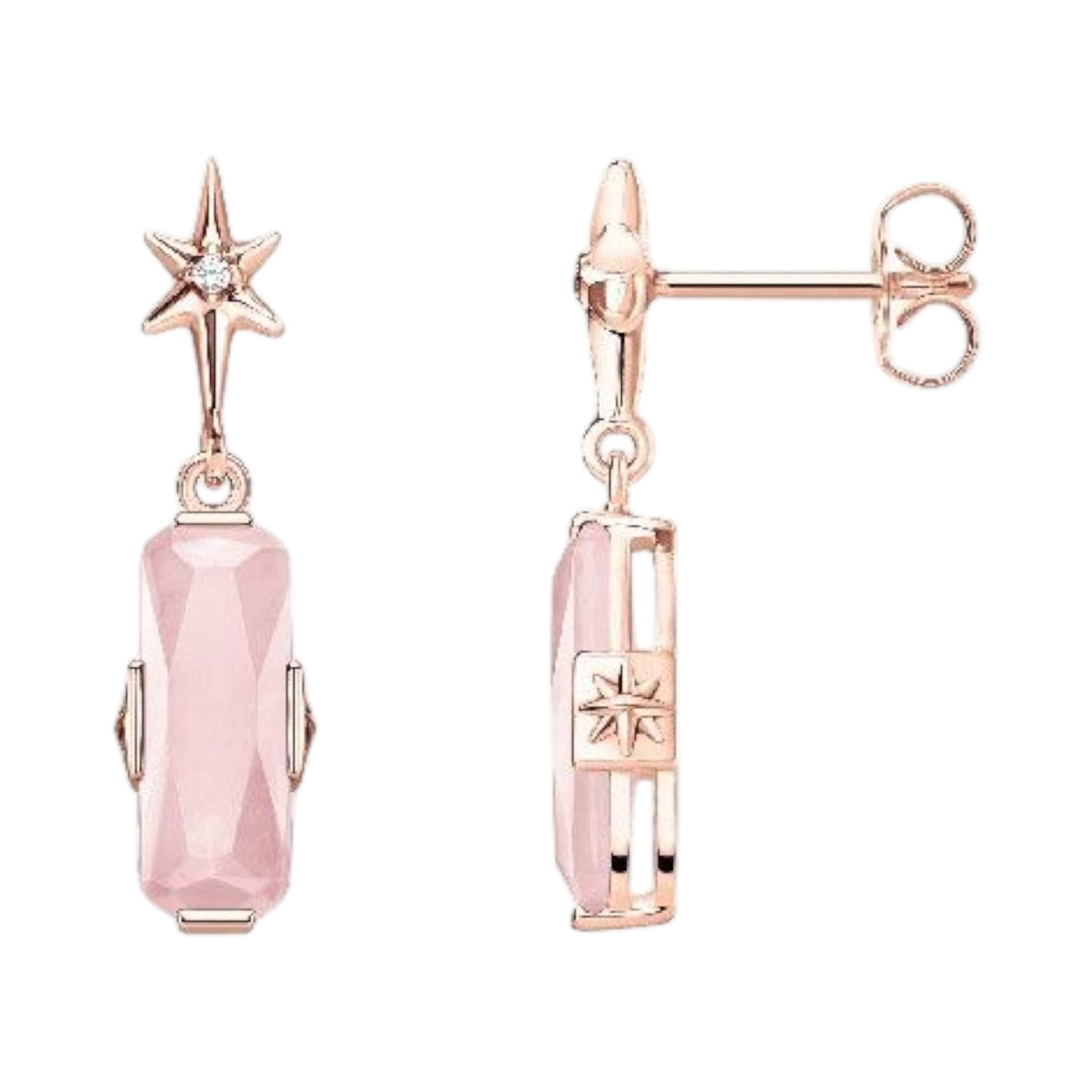 Ohrstecker "Rosa Stein"