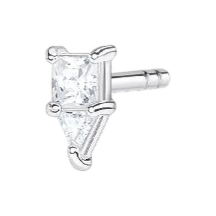 Einzel Ohrstecker "Dreieck" Silber