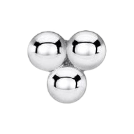 Einzel Ohrstecker "Kugeln" Silber