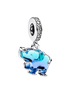 MOMENTS Charm Elefant Murano-Glas blau