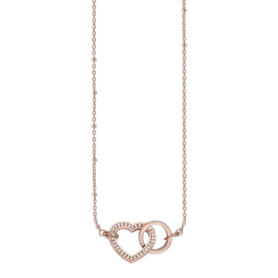 Collier "Herz" Silber rosé-vergoldet Zirkonia