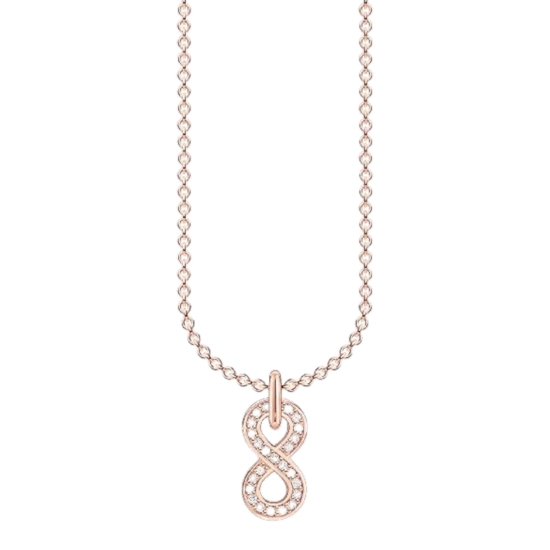 Kette "Infinity" Silber rosévergoldet mit Zirkonia