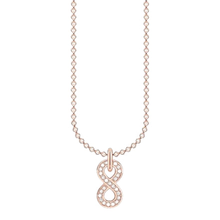 Kette "Infinity" Silber rosévergoldet mit Zirkonia