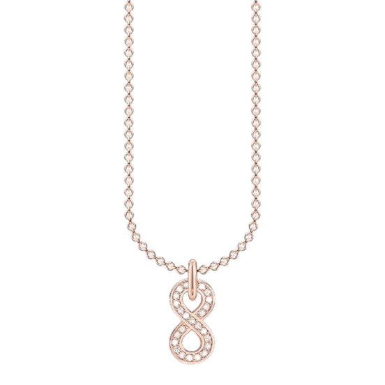 Kette "Infinity" Silber rosévergoldet mit Zirkonia