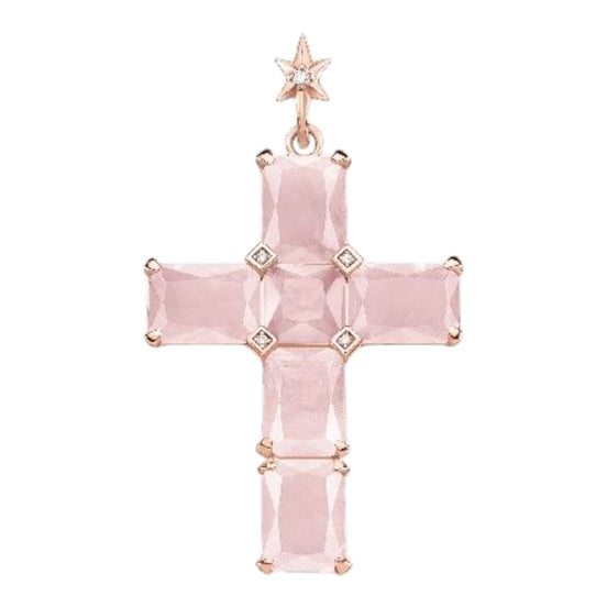 Anhänger "Rosa Kreuz"