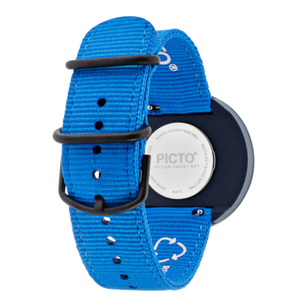 Uhr Ghost Net Kunststoffarmband küstenblau