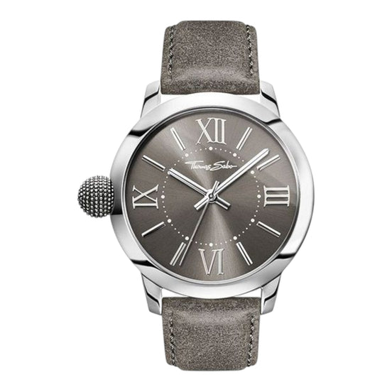 Herrenuhr "Rebel with Karma" grau