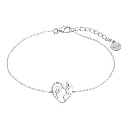 Armband Damen "Wanderlust" silberfarben